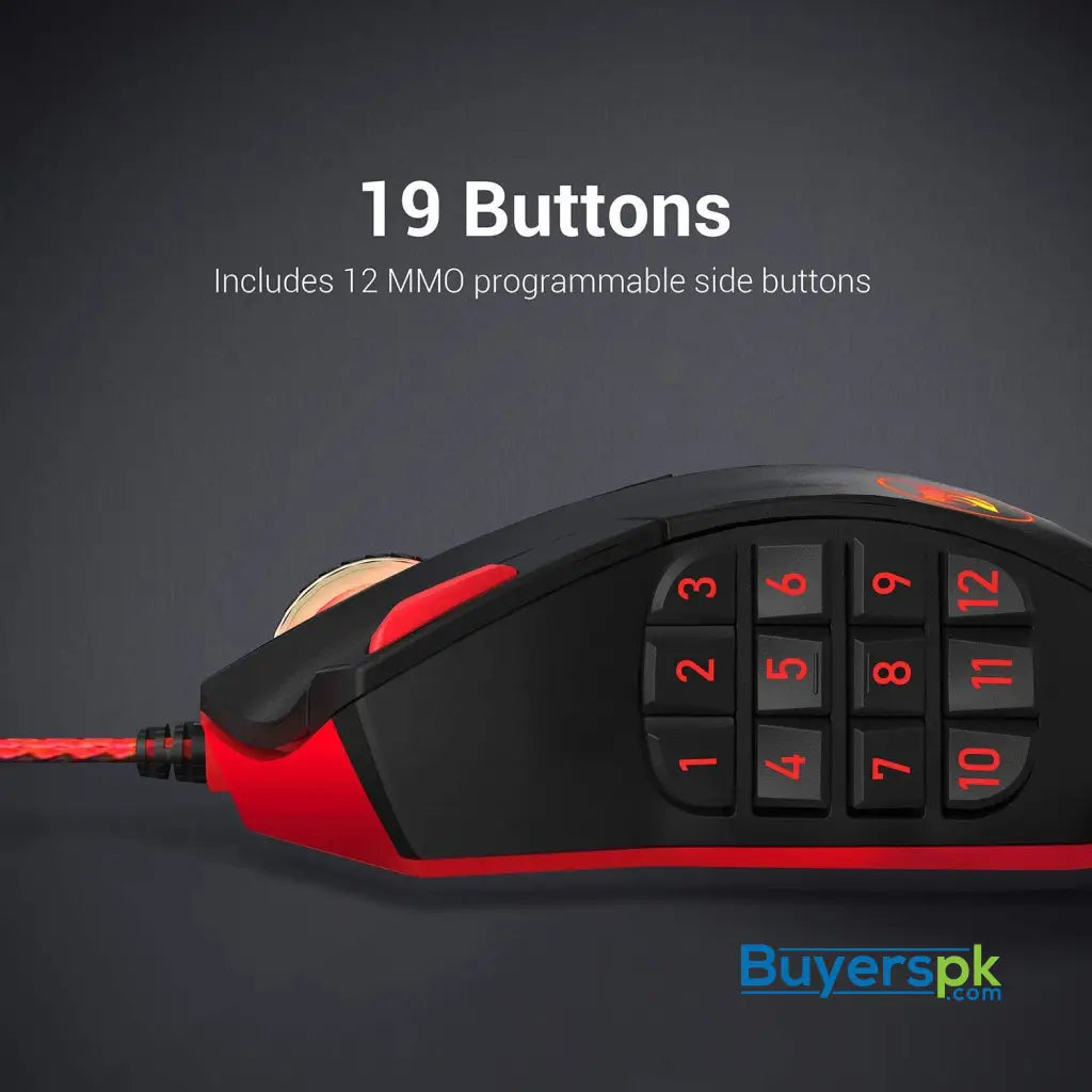 Redragon M901 Perdition Wired Gaming Mouse - Mouse Redragon M901 Perdition Wired Gaming Mouse - Mouse
